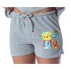 Pokemon Women's Starter Squares 2 Piece Loungewear Pajama Set LS Shirt Shorts - 4 of 4