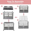 48-Inch Upgraded Heavy Duty Dog Crate - Reinforced Baseplate for Large Dogs, Double Door Design with Wheels & Removable Tray, Ideal for High Anxiety - 2 of 4