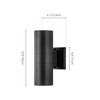 Rennnsan Runelith 10"H Hardwired Linear Aluminum Modern LED Dimmable Outdoor Wall Sconce in Black - 3 of 4
