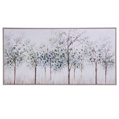 Yuno Spring Trees Hand Embellished Unframed Wall Canvas - StyleCraft