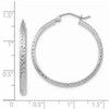 Black Bow Jewelry 2.8mm, 14k White Gold Diamond-cut Hoops, 30mm (1 1/8 Inch) - 4 of 4