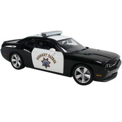 2009 Dodge Challenger SRT8 Black and White "California Highway Patrol" Limited Edition to 306 pcs 1/18 Diecast Model Car by ACME