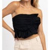Women's FLIRTY RUFFLED TUBE TOP - day + moon - 2 of 4