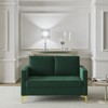 Eldoria Loveseat Sofa Contemporary Loveseat Square Arms 2-Seater Sofa with Loose Back for Living Room and Bedroom | Karat Home - 2 of 4