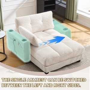 MOONMISS Sleeper Sofa Couch Bed,Oversized Chaise Lounge Chair Cozy Cloud Couch - 1 of 4