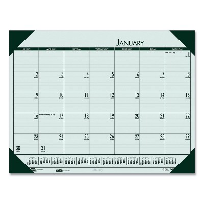 House of Doolittle Recy EcoTones Woodland Green Monthly Desk Pad Calendar 22 x 17 2022 12471