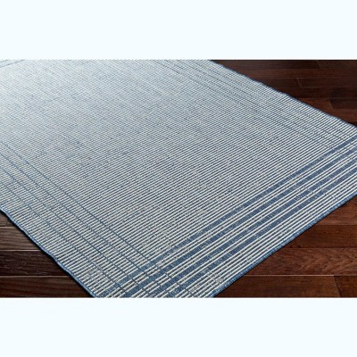 Davonne Navy and Beige Rectangular Synthetic Area Rug 5'3" x 7'