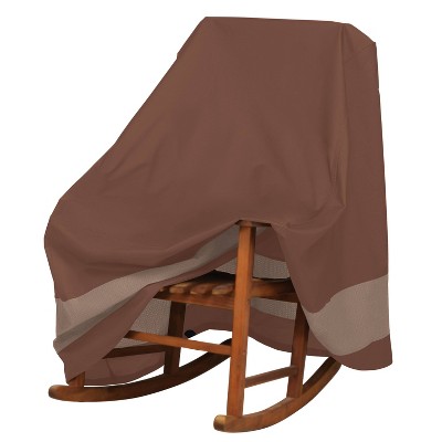 Ultimate 28" Beige and Brown Polyester Patio Chair Cover