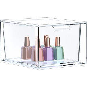 Sorbus Clear Stackable Acrylic Drawer Makeup Organizer - for Vanity, Bathroom, Under Sink, Cabinets, Jewelry, and More - 1 of 4