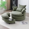 NicBex Corduroy Oversized Swivel Accent Chair,Upholstered Swivel Living Room Chairs with Ottoman and 4 Pillows,Accent Chairs for Living Room - 2 of 4