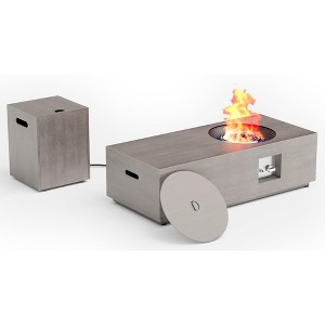 Evita 50,000 BTU Outdoor Fire Pit Table with Glass Stone and Rain Cover-48 *20.9*12.4 Inch - 1 of 4