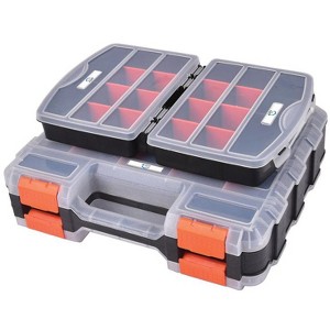 Home Plus 12 in. W X 8 in. H Storage Organizer Plastic 3 compartments Black - 1 of 1