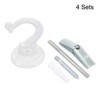 Unique Bargains Zinc Alloy Ceiling Hook with Mounting Hardware for Hanging Plant 4 Set - 3 of 4