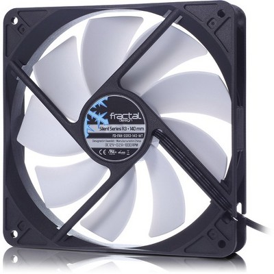 Fractal Design Silent R3 140mm Cooling Fan White - 1 x 140 mm - 1 x 56.1 CFM - 21.6 dB(A) Noise - Rifle Bearing - 3-pin