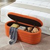 CAVINAS Polyester Storage Ottoman Bench with Button Tufted,Upholstered Storage Ottoman,Storage Benches for Living Room,Bedroom - 2 of 4