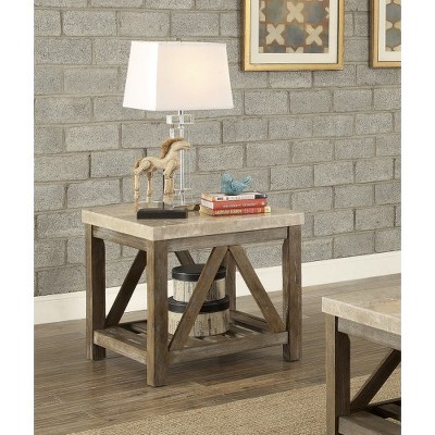Anybear 1pc End Table with Bottom Shelf