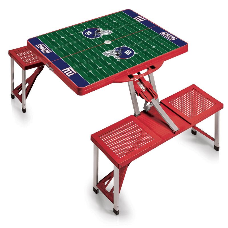 NFL New York Giants Portable Folding Table with Seats, 1 of 5