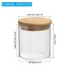 Unique Bargains Kitchen Food Storage Glass Jar with Airtight Bamboo Lid 2 Pcs - 2 of 4