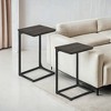 TV Trays Set Of 2 C Table Couch Side Table Set Of 2 C Shaped End Table Couch Tables That Slide Under - 3 of 4
