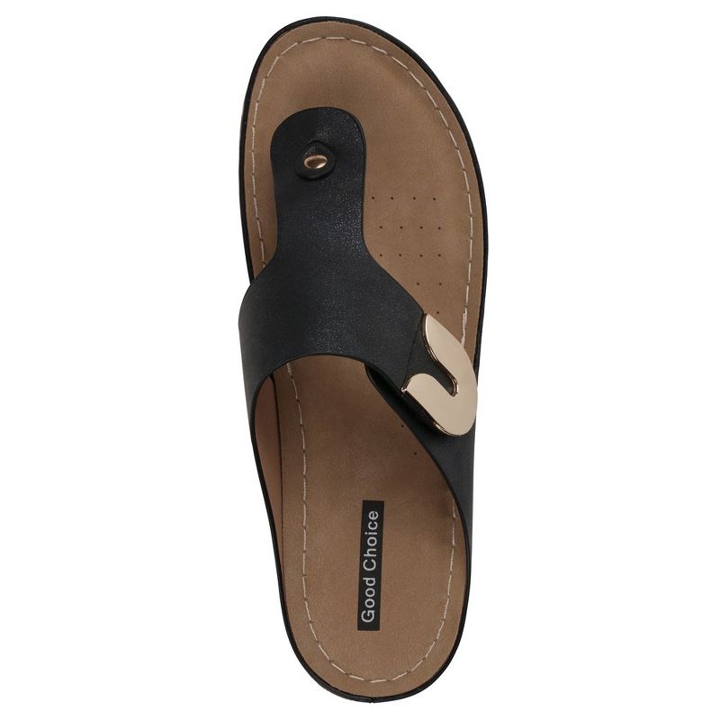 GC Shoes Sam Hardware Comfort Slide Flat Sandals, 3 of 6