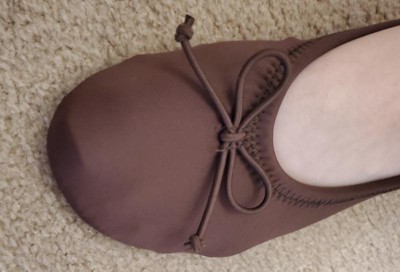 Isotoner Women's Sloan Nude Spandex Ballerina Slippers - Camel S : Target