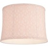 Springcrest 13" Top x 14" Bottom x 10" High x 10" Slant Print Lamp Shade Replacement Medium Seno Pink Drum Modern Fabric Softback Washer Harp Finial - 3 of 4
