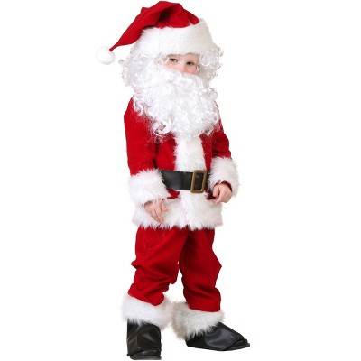 Halloweencostumes.com 4t Boy's Toddler Deluxe Santa Costume, Black/red ...
