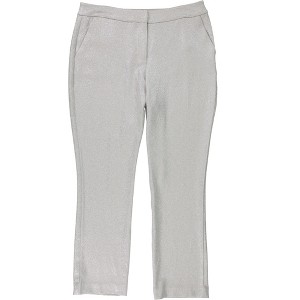 I.N.C International Concepts Womens Foil Crepe Casual Cropped Pants, Beige, 12 - 1 of 2