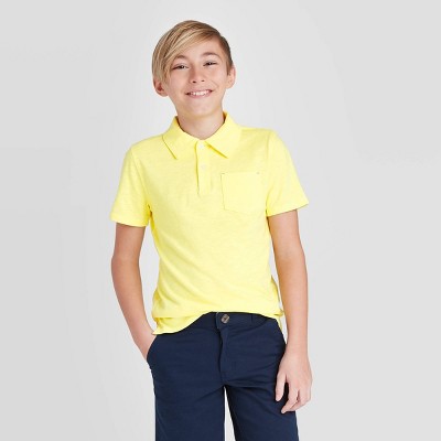 boys yellow polo shirt