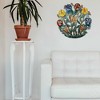 Slickblue Colorful 24-Inch Painted Flower Garden Wall Art, Handmade Steel Decor for Indoor and Outdoor Spaces - 3 of 3