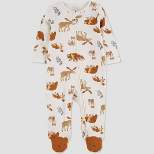 Carter's Just One You®️ Baby Boys' Wild Footed Pajama - Brown/Cream