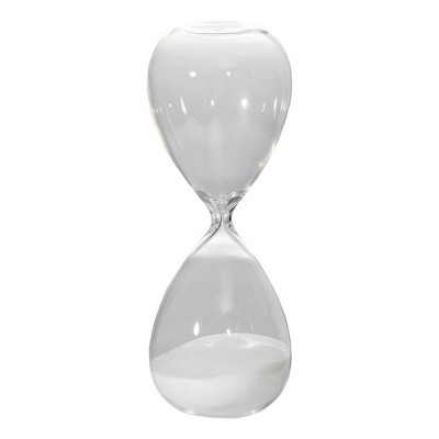 GlasFlength Decorative Objects Hourglass Decor 30 Minute Hourglass Vintage Hourglass Table Desk Decor for Living Room, White, 6"*3"*8"