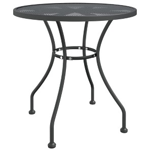 vidaXL Patio Table Expanded Metal Mesh Anthracite Ø 23.6"x28.3"/Ø 31.5"x28.3" - 1 of 4