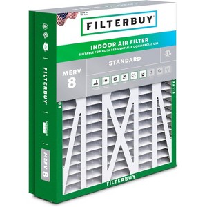 Filterbuy 24.5x27x5 Air Filter (1-Pack), Pleated MERV 8 Dust Defense HVAC AC Furnace Air Filters for Trane, American Standard, Honeywell, & Accumulair - 1 of 4