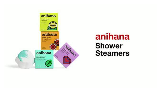 anihana Aromatherapy Essential Oil Mint Refresher Peppermint and Eucalyptus Shower Steamer - 1.76oz, 2 of 13, play video
