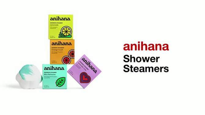 anihana Aromatherapy Essential Oil Orange Crush Grapefruit Shower Steamer - 1.76oz, 2 of 10, play video