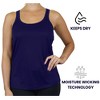 Galaxy By Harvic Women's Moisture Wicking Racerback Tank-3 Pack - 4 of 4