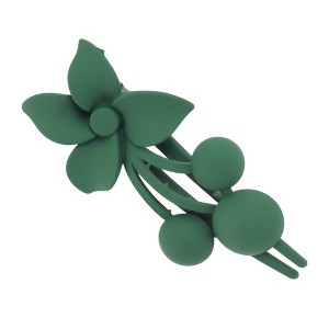 Unique Bargains Frosted Flowers Hair Clips for Christmas 3.35"x1.97"x1.57" 1 Pc - 1 of 4
