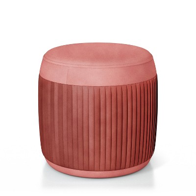 Darby Welt Trim Ottoman Pink - HOMES: Inside + Out