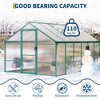 Garvee Walk-In Greenhouse with Polycarbonate Panels, Aluminum Frame, Quick Setup, Roof Vent, Outdoor Garden Greenhouse - 4 of 4