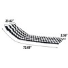 Wellfor 2pc Tufted Outdoor Chaise Lounge Seat Cushion Black & White Stripe: Removable Cover, Zipper Closure, Polyester - 4 of 4