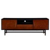 63" Midcentury Modern Media TV Stand Console with Black Frame, Cord Management, and Buffet-Style Top for Living Room - 3 of 4