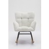 Modern Wood Tufted Upholstered Accent Rocking Chair-ModernLuxe - 4 of 4