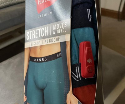 Hanes Premium Women's 4pk Boyfriend Cotton Stretch Boxer Briefs -  Gray/blue/pink Xxl : Target