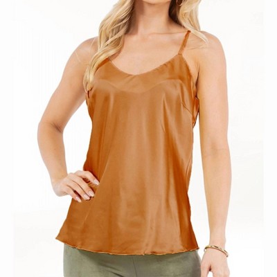 Women's Solid Stretch Satin Camisole - PAPARAZZI
