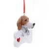 Personalized Ornament 3.0 Inch Beagle Bone Heart Bet Friend Tree Ornaments - 2 of 2