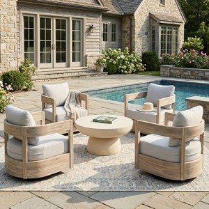 Christopher Knight Home Telluride 5 Piece Modern Outdoor Acacia