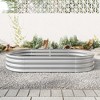 Gulches 4*2*1ft Raised Garden Bed Kit, Galvanized Planter Raised Garden Beds for Outdoor for Vegetables,Flowers&Herbs, Heavy Duty, Rust-Resistant - 2 of 4