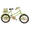 Gallerie II Metal Red and Green Bicycle with Basket Christmas Xmas Ornament Set of 2 - 2 of 3