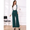 INSPIRE CHIC Women's Casual Office Adjustable Straps Wide Leg Jumpsuits - 4 of 4